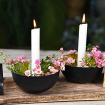 daiktų Kūginės žvakės baltos kreminės vaško žvakės 180mm/Ø21mm 6vnt