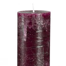 daiktų Kūginės žvakės vienspalvės žvakės bordo 50x300mm 4 vnt