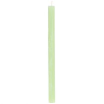 daiktų Kūginės žvakės vienspalviai žalios spalvos​​​​​​​ 21×240mm 12 vnt