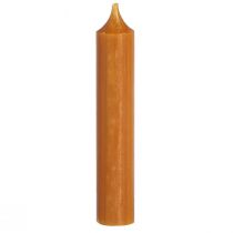 daiktų Stick žvakės trumpos vaško žvakės karamelės spalvos 21x110mm 6 vnt