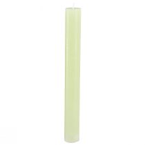 daiktų Žvakės lazdelės žalios spalvos vienspalvės žvakės 34x300mm 4 vnt
