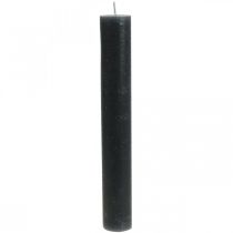 daiktų Kūginės žvakės vienspalvės antracitinės žvakės 34×240mm 4 vnt.
