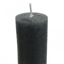 daiktų Kūginės žvakės vienspalvės antracitinės žvakės 34×240mm 4 vnt.