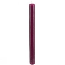 daiktų Kūginės žvakės vienspalvės bordo 21×240mm 12 vnt