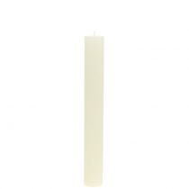 daiktų Kūginės žvakės vienspalvės kreminės 34mm x 240mm 4 vnt