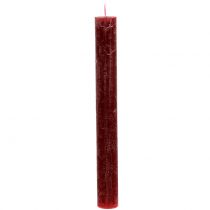 daiktų Žvakės vienspalvės tamsiai raudonos 34mm x 300mm 4vnt