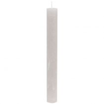 daiktų Kūginės žvakės vienspalvės pilkos 34mm x 300mm 4 vnt
