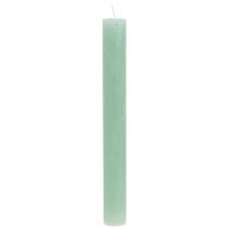 daiktų Kūginės žvakės vienspalvės šviesiai žalios 34mm x 300mm 4vnt