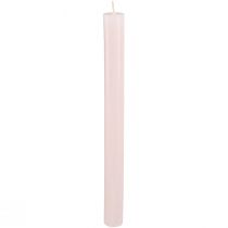 daiktų Žvakės lazdelės vienspalvės šviesiai rožinės žvakės rožinės 21×240mm 12 vnt