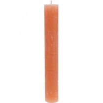 daiktų Kūginės žvakės vienspalvės Orange Peach 34×240mm 4vnt