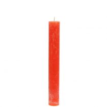 daiktų Oranžinės spalvos žvakės 34mm x 240mm 4vnt