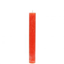 daiktų Kūginės žvakės vienspalvės oranžinės 34mm x 240mm 4 vnt