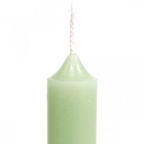 Žvakės trumpos žalios žvakės mėtinės Ø22/110mm 6vnt
