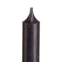 daiktų Kūginės žvakės trumpos mažos žvakės juodos 110mm Ø21mm 6 vnt.