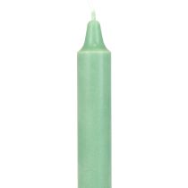 daiktų PURE kūginės žvakės žalios smaragdinės Wenzel žvakės 250/23mm 4vnt