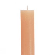 daiktų Kūginės žvakės vienspalvės persikinės oranžinės 34×300mm 4 vnt.