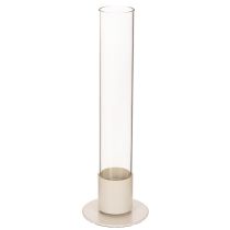 daiktų Modernus kūginis žvakidės formos indas su stikliniu cilindru ir pagrindu, 31 cm