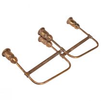 daiktų Antikvarinis žvakių laikiklis 4 auksinėms žvakėms 18×18cm H16,5cm