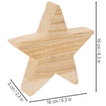 daiktų Medinis žvaigrinės formos žvakidės formos laikiklis kūginėms žvakėms, 16 cm