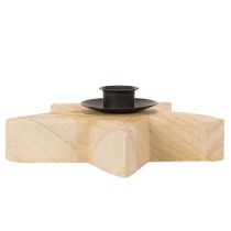 daiktų Medinis žvaigrinės formos žvakidės formos laikiklis kūginėms žvakėms, 16 cm