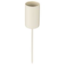 daiktų Metalinė žvakidė ant pagaliuko, smėlio spalvos, aukštis 11 cm, 4 vnt.