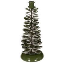 daiktų Žvakidė Kalėdų eglutės žalia metalinė dekoracija 28 cm