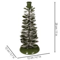 daiktų Žvakidė Kalėdų eglutės žalia metalinė dekoracija 28 cm