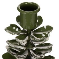 daiktų Žvakidė Kalėdų eglutės žalia metalinė dekoracija 28 cm