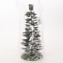daiktų Žvakidė Kalėdų eglutės žalia metalinė dekoracija 28 cm