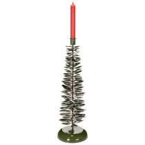 daiktų Žvakidė su kalėdinės eglutės raštu, žalio metalo, 45 cm