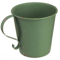 daiktų Kūginis žvakių laikiklis vintažinis puodelis dekoratyvinis metalinis žalias Ø11cm H11cm