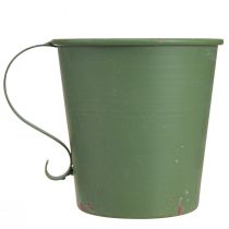 daiktų Kūginis žvakių laikiklis vintažinis puodelis dekoratyvinis metalinis žalias Ø11cm H11cm