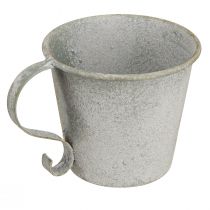 daiktų Kūginis žvakių laikiklis vintage puodelio žvakių laikiklis metalinis pilkas Ø9,5cm H8cm 3vnt.