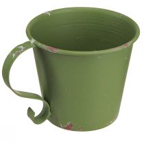 daiktų Lazdelė žvakidėms vintažinė taurė metalinė apdaila žalia Ø9,5cm H8cm 3vnt