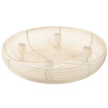 daiktų Žvakidė 4 žvakėms, kreminės spalvos žvakidės dubuo Ø29cm