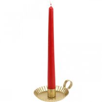 Žvakidė metalinė lazdelė žvakidė auksinė Ø9,5cm 4vnt