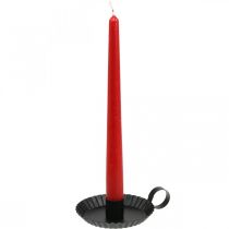 Žvakidė juodo metalo lazdelė žvakidė Ø9,5cm 4vnt