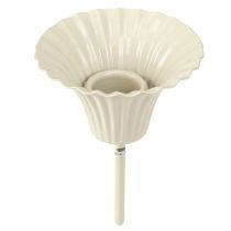 daiktų Siaurėjanti žvakidė su koteliu, pilko metalo, Ø7,5 cm, aukštis 10,5 cm, 2 vnt.