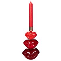 daiktų Žvakidė „Blizgi lūpų“ formos, modernaus dizaino, 21 cm