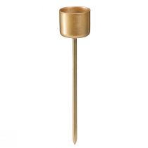 daiktų Žvakių laikiklis, skirtas užkimšti matiniu auksu Ø22mm H10,5cm 12 vnt.