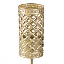 daiktų Žvakidės pagaliukams, matinio aukso spalvos, Ø22 mm, aukštis 10 cm, 4 vnt.