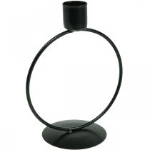 Žvakidė juodo metalo žiedinė lazdelė žvakidė Ø10,5cm