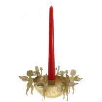 Kalėdų dekoravimo žvakidė su angelais Golden Ø18cm
