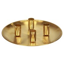 Žvakidėžės lazdelė auksinė Ø2.5cm Žvakė metalinė Ø23cm