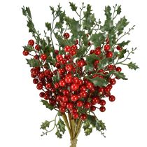 daiktų Kalėdinių bugienio šakelių uogos, dirbtinės Ilex 45 cm, 6 vnt.