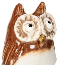 daiktų Keraminės pelėdos kuolo dekoratyvinės figūrėlės augalams 26 cm 2 vnt.