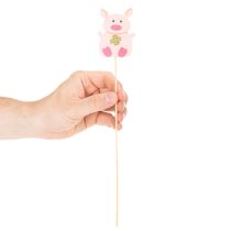 daiktų Dekoratyvinė paršelio formos gėlė, medinė, 31 cm, 16 dalių