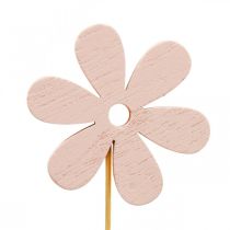 Gėlių kamštis medinis dekoratyvinis kamštis gėlė spalvota 6,5cm 12vnt