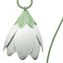 Sodo kuoliukai metalinės dekoratyvinės gėlės rožinė violetinė balta L58cm 3vnt
