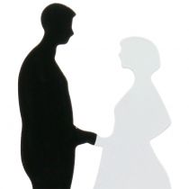 Dekoratyvinis kištukas nuotaka ir jaunikis H20cm 4vnt